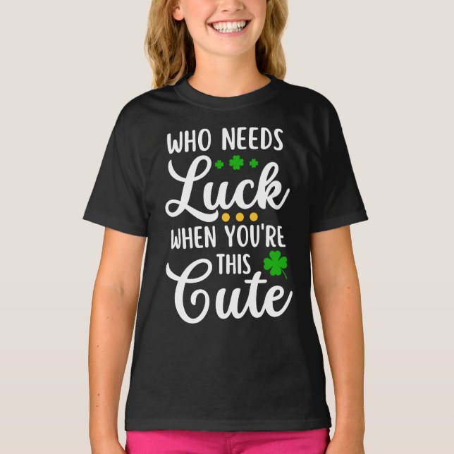 Lustige Kinder St.Patrick's Day T-Shirt (Vorderseite)