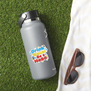 Lustige Kinder-Trinkflasche Design Aufkleber