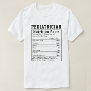 Lustige Kinderarzt Ernährungsfakten Medizinisches T-Shirt