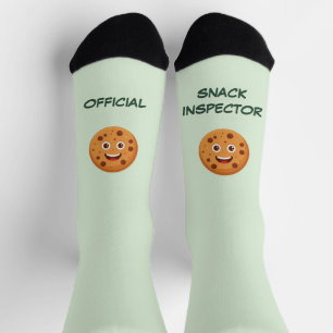 Lustige Kindersocken Offizielle Snack-Inspektor- Socken