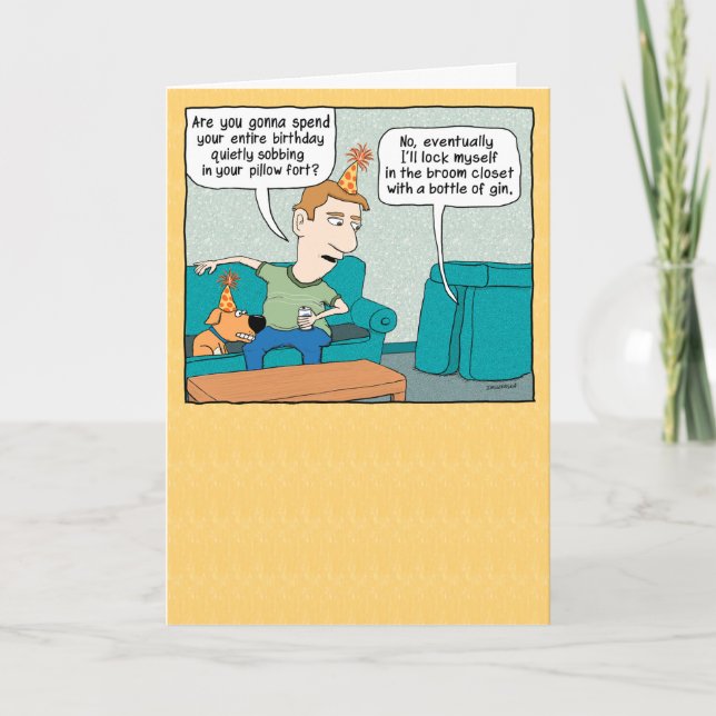 Lustige Kissen-Fort-Geburtstags-Karte Karte (Vorderseite)