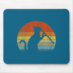 Lustige Klarinette Katze Klarinette Spieler Musike Mousepad