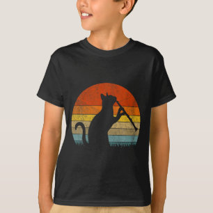 Lustige Klarinette Katze Klarinettenspieler Musike T-Shirt
