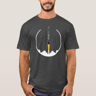 Lustige Klarinette Rakete Konzertband Marching Ban T-Shirt