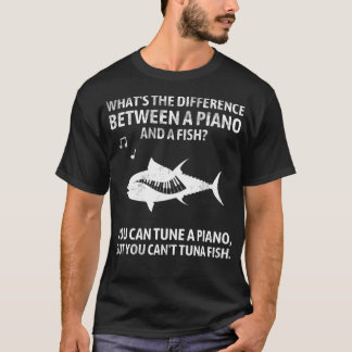 Lustige Klavier-Thunfisch-Musik Sarkastisch T-Shirt