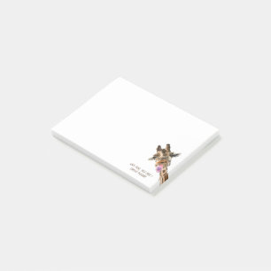 Lustige Klebezettel Spielende Giraffe - Benutzerde Post-it Klebezettel