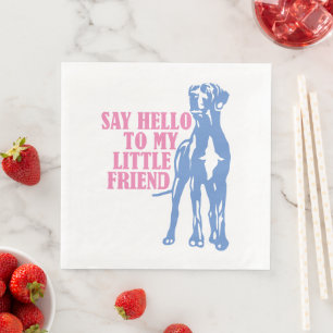 Lustige kleine Great Dane Servietten
