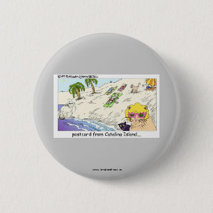 Lustige Knöpfe: Katzen von der Catalina-Insel Button