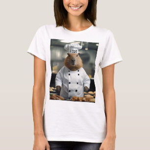Lustige Kochmütze Capybara, Damen T-Shirt