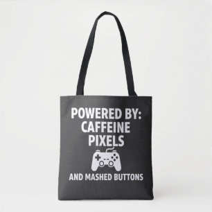 Lustige Koffein-Pixel und zerdrückte Tasten Gamer-