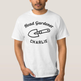 Lustige Kopf Gärtner Kelle Personalisierter Name T-Shirt