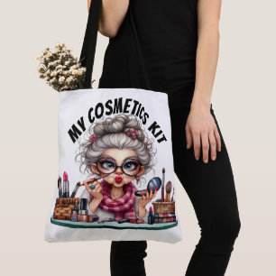 Lustige Kosmetiktasche für Senioren - siehe Rückse