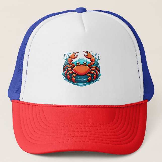lustige Krabbe Truckerkappe (Vorderseite)