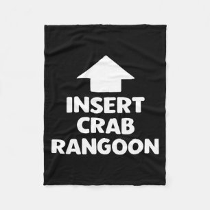 Lustige Krabben-Rangoon-Bekleidung _ Hilarious Foo Fleecedecke