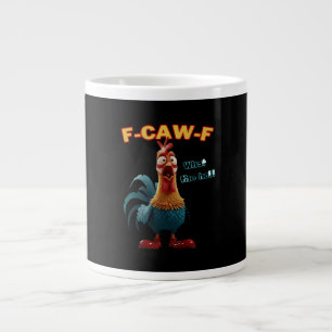 Lustige Krähe F-Caw-F Humor Gothic Jumbo-Tasse