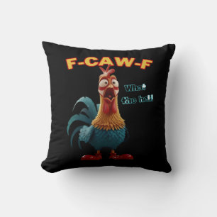 Lustige Krähe F-Caw-F Humor Gothic Kissen