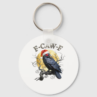 Lustige Krähe F-Caw-F Vogel Gothic-Weihnachten San Schlüsselanhänger