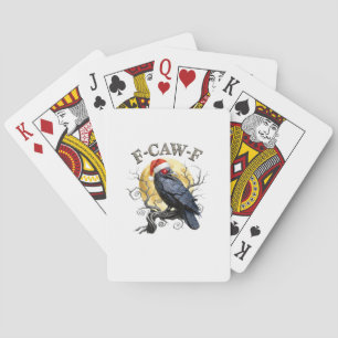 Lustige Krähe F-Caw-F Vogel Gothic-Weihnachtsmannm Spielkarten