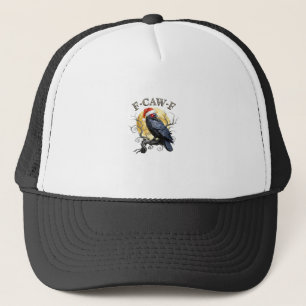 Lustige Krähe F-Caw-F Vogel Gothic-Weihnachtsmannm Truckerkappe