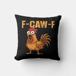Lustige Krähe Humor Gothic F-Caw-F Kissen