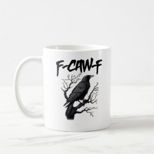 Lustige Krähe Unterstütze Deinen Mord Grafik Kaffeetasse