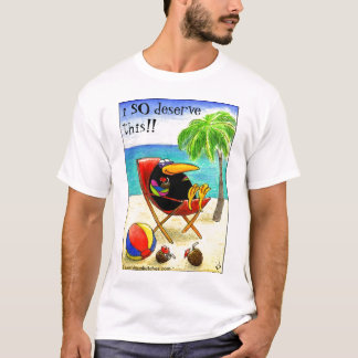 Lustige Krähen-Strand-Ferien T-Shirt