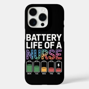 Lustige Krankenpfleger-Batterielebensdauer-Zitat B iPhone 16 Pro Hülle