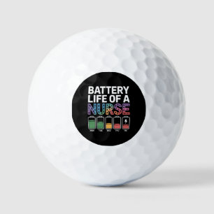 Lustige Krankenpfleger-Batterielebensdauer-Zitat B Golfball