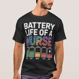 Lustige Krankenpfleger-Batterielebensdauer-Zitat B T-Shirt