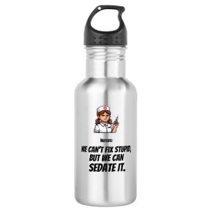 Lustige Krankenpfleger Edelstahl-Wasserflasche Edelstahlflasche
