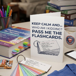 Lustige Krankenpflegestudenten-Studien-Flashcards Karte