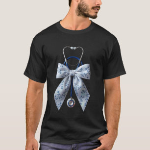 Lustige Krankenschwester Arzt Stethoskop Schleife T-Shirt