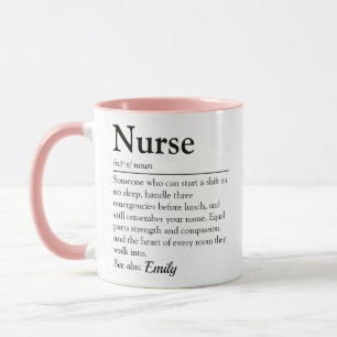 Lustige Krankenschwester-Definition Herzliche Wert Tasse