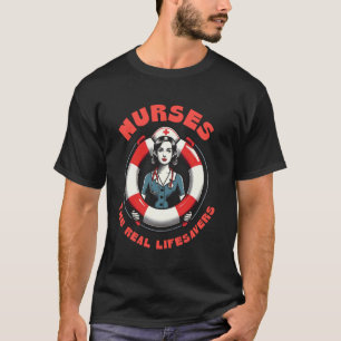 Lustige Krankenschwester Die echte Lebensretterin T-Shirt