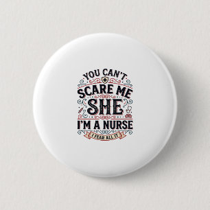 Lustige Krankenschwester erschreckt mich Vintage-H Button