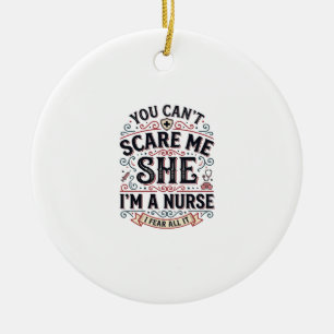 Lustige Krankenschwester erschreckt mich Vintage-H Keramik Ornament