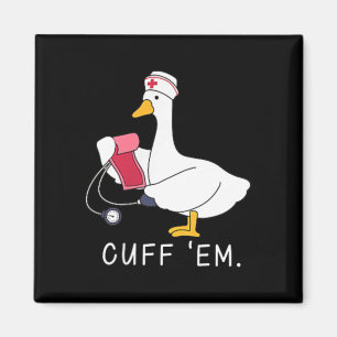Lustige Krankenschwester Gans Cuff Em Gesundheitsw Magnet