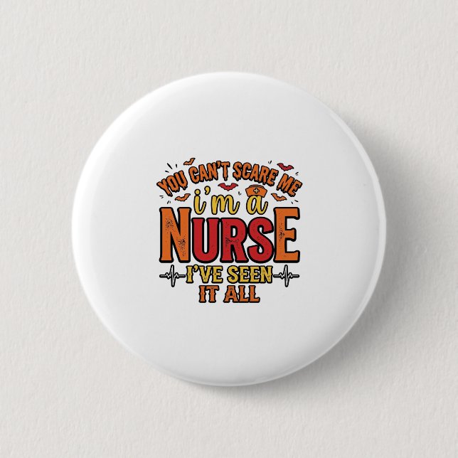 Lustige Krankenschwester Halloween Du Kannst Mich  Button (Vorderseite)