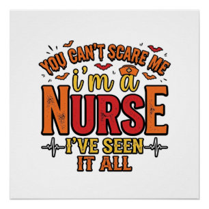 Lustige Krankenschwester Halloween Du Kannst Mich Poster