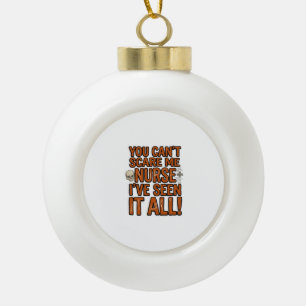 Lustige Krankenschwester Hat Alles Gesehen Vintage Keramik Kugel-Ornament