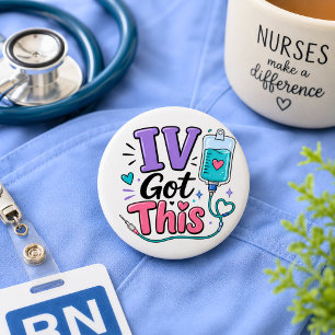 Lustige Krankenschwester IV Ich Habe Diesen Knopf Button