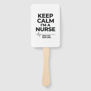 Lustige Krankenschwester Keep Calm Vintage Gravur  Fächer