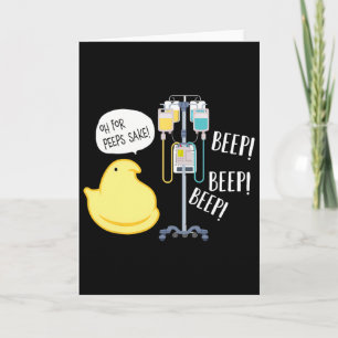Lustige Krankenschwester Ostern, IV-Pumpe, Med Chi Karte
