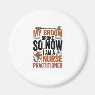 Lustige Krankenschwester-Praktikerin Hexe Hallowee Magnet