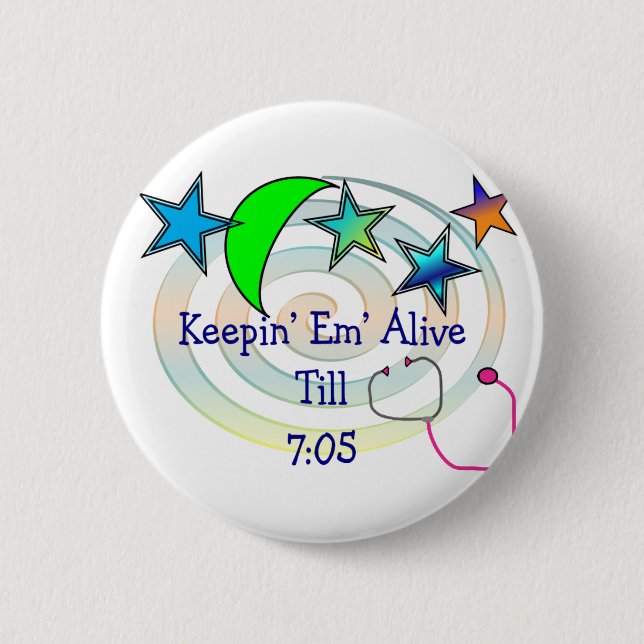 Lustige Krankenschwester-T - Shirts und Geschenke Button (Vorderseite)