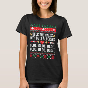 Lustige Krankenschwester Weihnachten Hässliches We T-Shirt