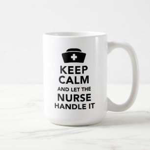 Lustige Krankenschwester-Zitate Keep Calm Tasse Ge