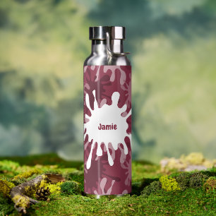 Lustige kreative rote Mal-Spritzer Trinkflasche