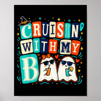 Lustige Kreuzfahrt mit Boo Halloween Paarreise Poster