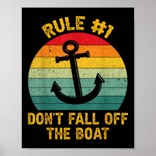 Lustige Kreuzfahrt-Shirts - Regel #1 Fall nicht vo Poster